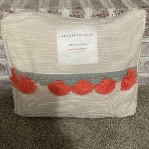 Anthropologie Tasseled Arden Shower Curtain
